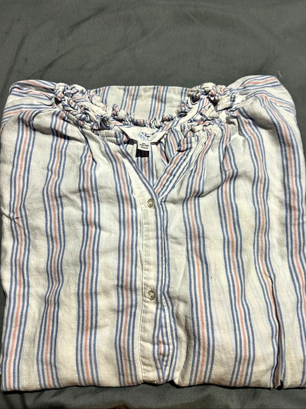 Striped Blouse White & Blue Size XL (16-18)